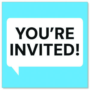 Chat Bubble Invite 2.5" x 2.5" Small Square