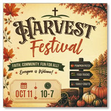 Harvest Festival Sign Post 