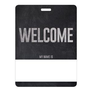 Slate Welcome Name Badges