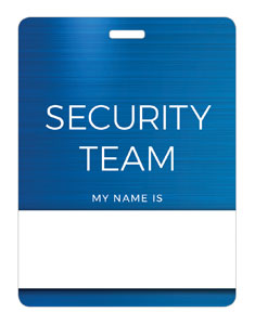 General Blue Security Team Name Badges