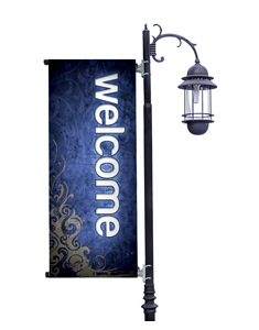 Adornment Welcome Light Pole Banners