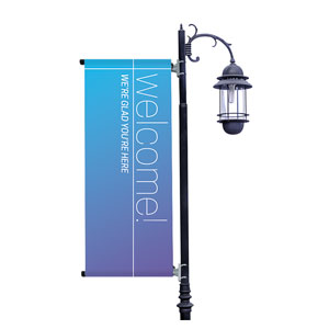 Color Wash Welcome Light Pole Banners