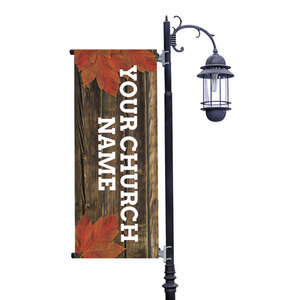 Autumn Text Light Pole Banners