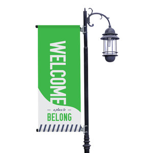 To Belong Green Light Pole Banners