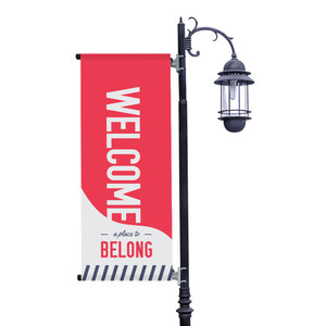 To Belong Red Light Pole Banners
