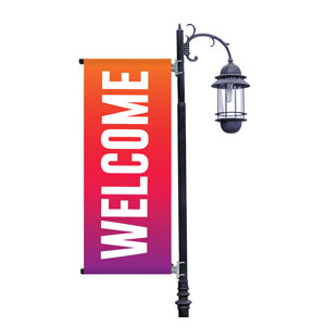 Welcome Bold Abstract Light Pole Banners
