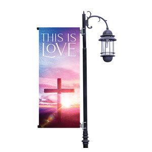 Love Easter Colors Light Pole Banners
