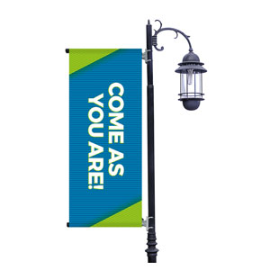 Come As You Are Stripes Light Pole Banners