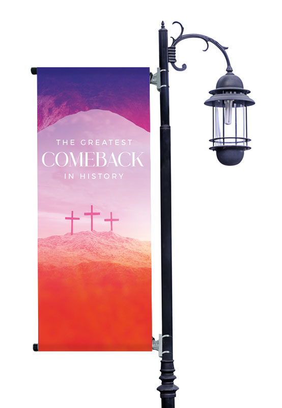Banners, Easter, Greatest Comeback, 2' x 5'