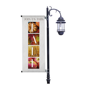 Fall Squares Light Pole Banners