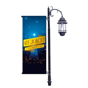 Rejoice Savior Light Pole Banners