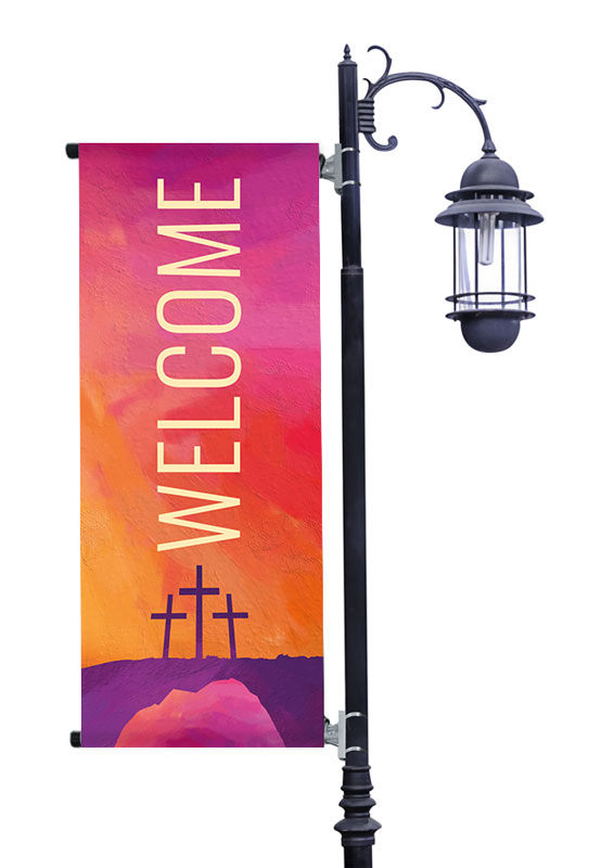 Banners, Easter, Calvary Paint, 2' x 5'