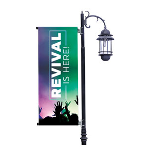 Revival is Here Light Pole Banners