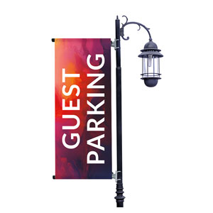 Vibrant Paint Guest Parking Light Pole Banners