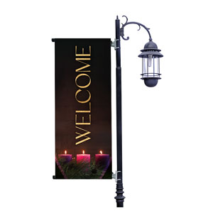 Celebrate Advent Candles Light Pole Banners