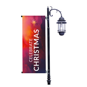 Vibrant Paint Christmas Light Pole Banners