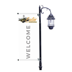 Easter Sunday Cross Light Pole Banners