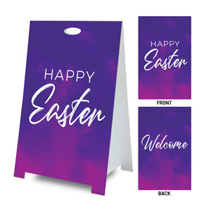 Love Never Fails Happy Easter Welcome Coroplast A-Frame