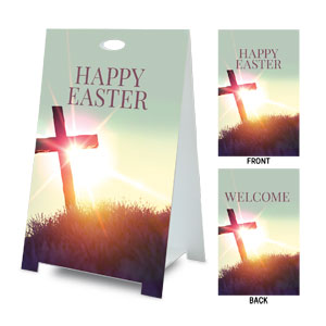 All Is Forgiven Happy Easter Welcome Coroplast A-Frame