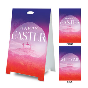 Greatest Comeback Happy Easter Welcome Coroplast A-Frame