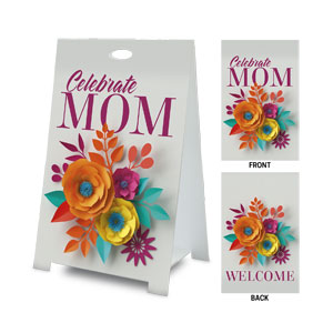 Mother's Day Paper Flowers Coroplast A-Frame