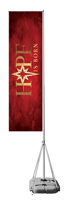 Banners, Christmas, Hope Is Born Star, 3.5' x 13'