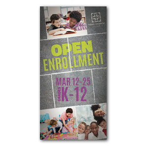 Open Enrollment 11 x 5.5 Oversized 11" x 5.5" Oversized Postcards