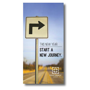 New Year Right Turn 11" x 5.5" Oversized Postcards
