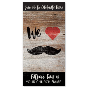 Fathers Day Mustache 11" x 5.5" Oversized Postcards
