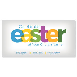 Color Bold Easter 11" x 5.5" Oversized Postcards