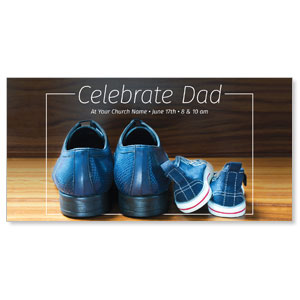 Celebrate Dad Shoes 11" x 5.5" Oversized Postcards