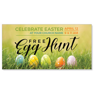 Free Easter Egg Hunt 11" x 5.5" Oversized Postcards
