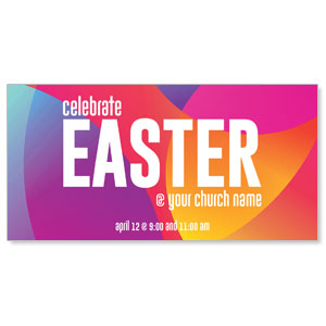 Curved Colors Easter 11" x 5.5" Oversized Postcards