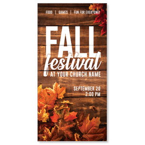 Rustic Fall Festival 11" x 5.5" Oversized Postcards