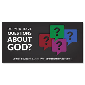 Questions About God 11" x 5.5" Oversized Postcards