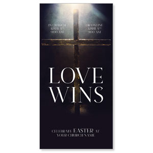 Love Wins Cross 11" x 5.5" Oversized Postcards