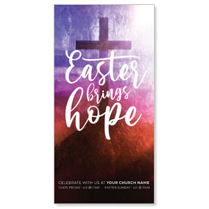 Easter Brings Hope Cross 11" x 5.5" Oversized Postcards