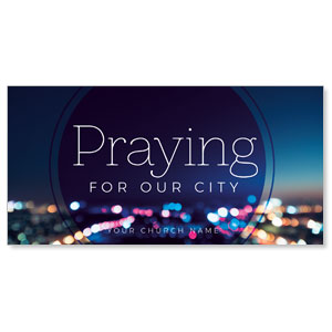 Praying For Our City Bokeh 11" x 5.5" Oversized Postcards