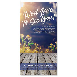 We'd Love to See you 11" x 5.5" Oversized Postcards