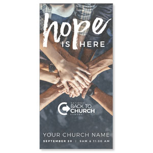 BTCS Hope Is Here Hands 11" x 5.5" Oversized Postcards