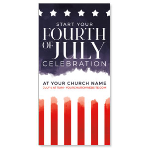 Fourth of July Paint 11" x 5.5" Oversized Postcards