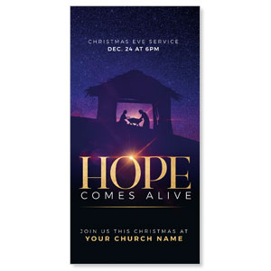 Hope Comes Alive Manger 11" x 5.5" Oversized Postcards