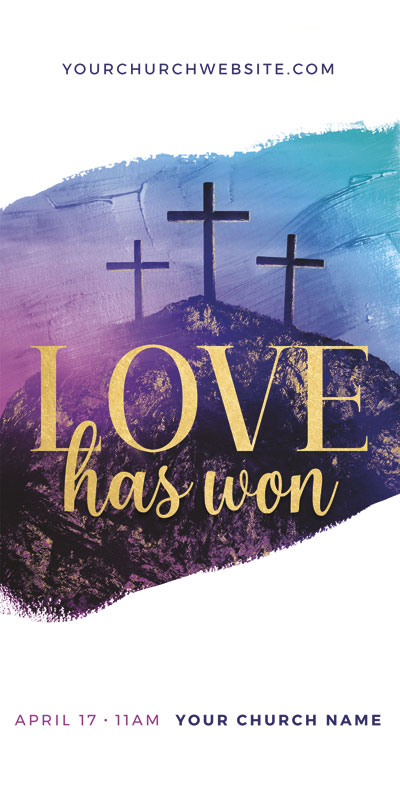 Church Postcards, Easter, Love Has Won Paint, 5.5 x 11