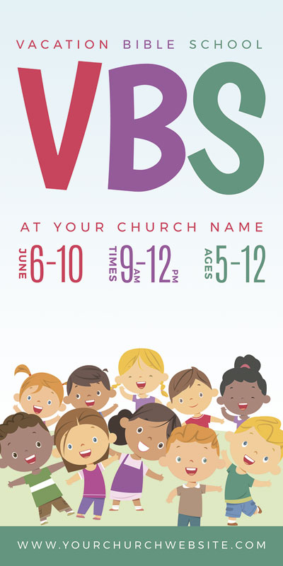 Church Postcards, VBS / Camp, VBS Kids, 5.5 x 11