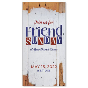 Friend Sunday Join Us 11" x 5.5" Oversized Postcards