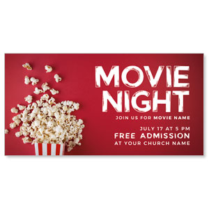 Movie Night Popcorn 11" x 5.5" Oversized Postcards