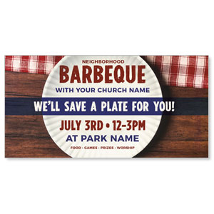 Barbeque Plate 11" x 5.5" Oversized Postcards