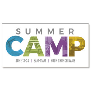 Summer Camp Colors 11" x 5.5" Oversized Postcards