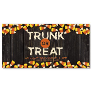 Trunk Or Treat Candy Corn 11" x 5.5" Oversized Postcards