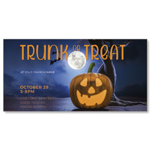 Trunk Or Treat Pumpkin 11" x 5.5" Oversized Postcards